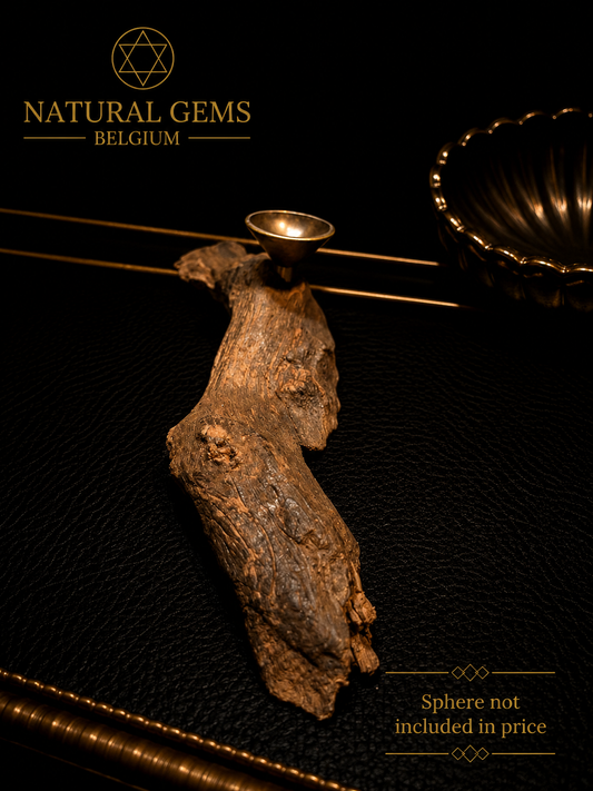 Natural Driftwood Sphere Stand – Handcrafted Wooden Display Base – 15.5 cm