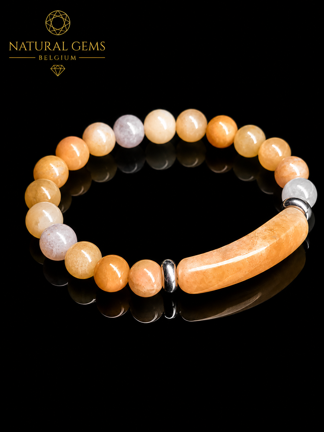 Natural Topaz Beaded Bracelet 8 mm – Natural Multi-Tone Topaz Gemstones