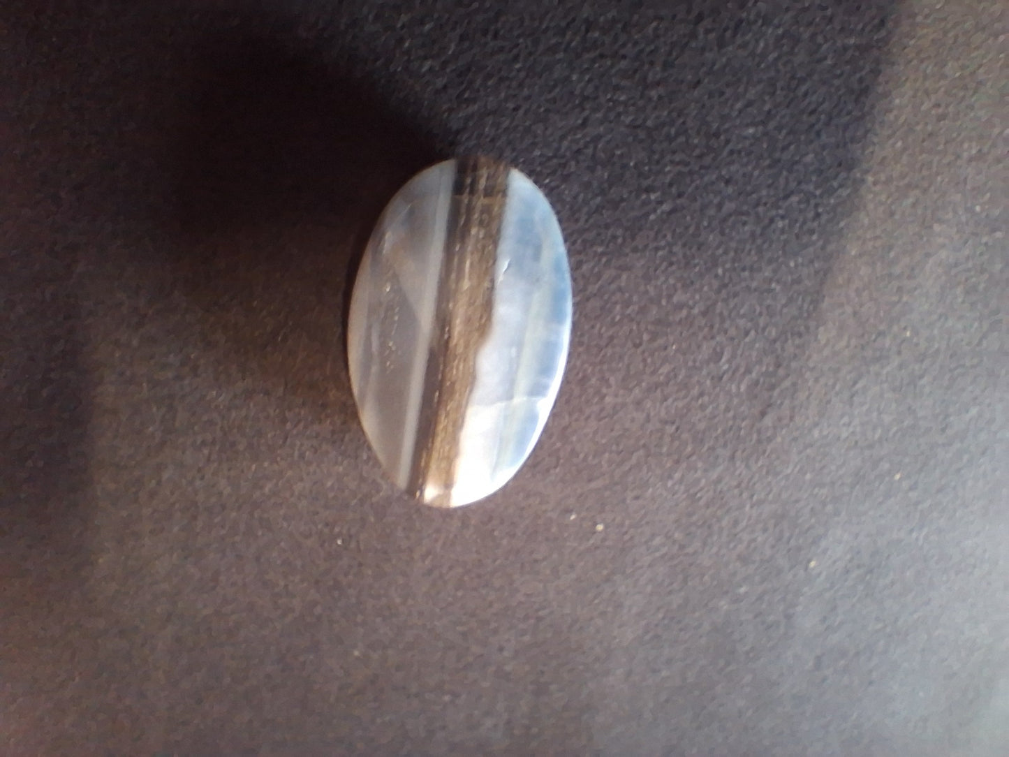 Natural Owyhee Blue Opal Cabochon - 20.658 ct - oval - scenic striped pattern