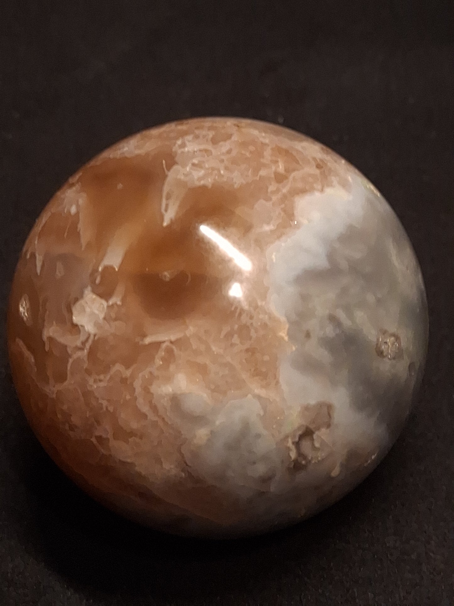 Natural Agate Sphere - 4.7 cm - Sakura agate - Druzy pocket