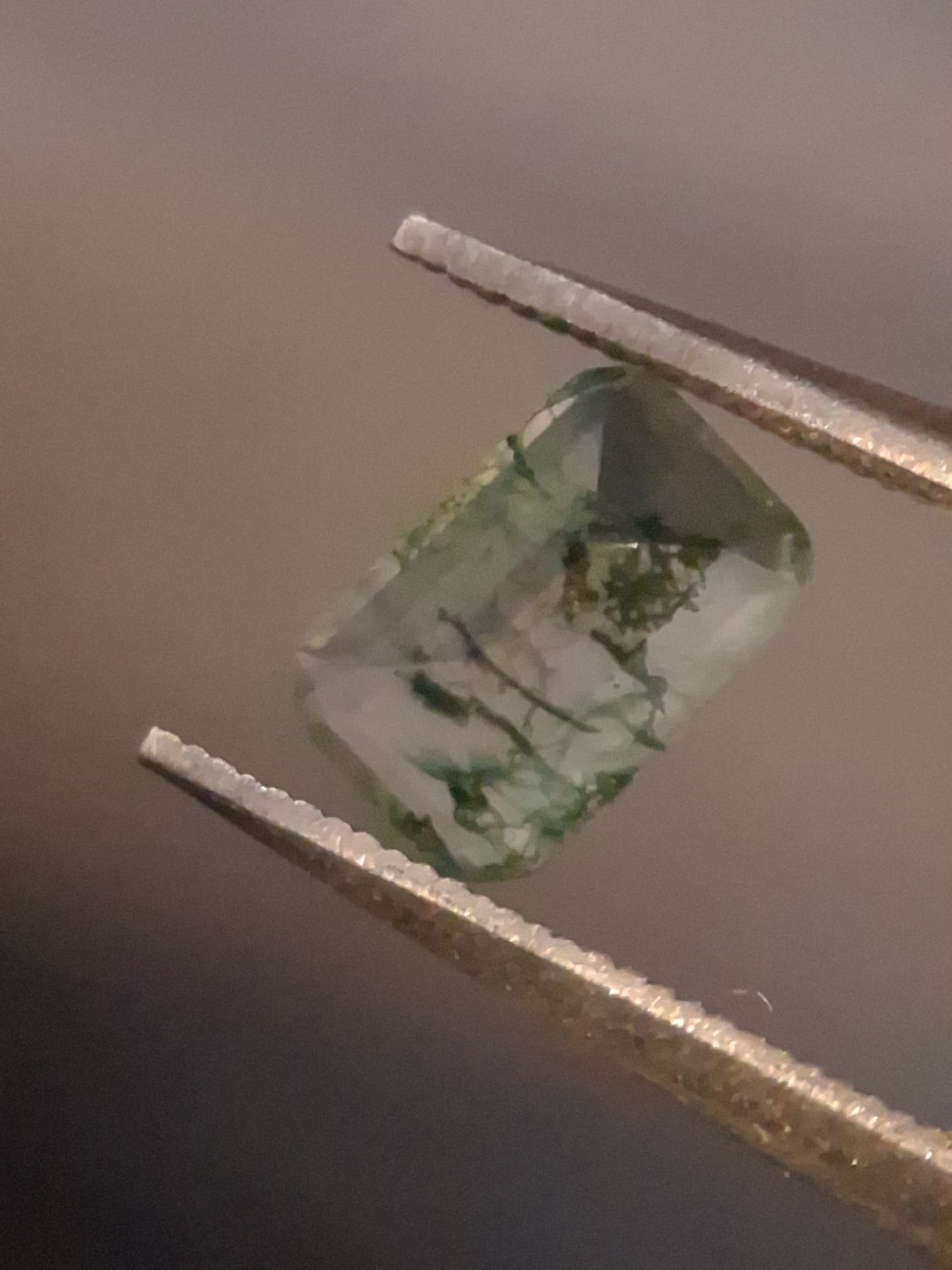 Natural Faceted Agate - Green Moss Agate - 0.481 ct - octagon - Natural Gems Belgium