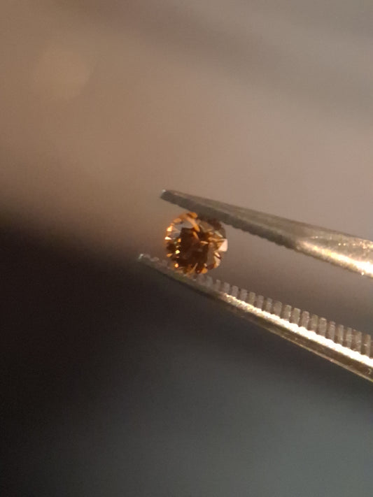 Natural Spessartite Garnet - 0.10 ct - for high end jewelry setting - deep orange color high luster - Natural Gems Belgium