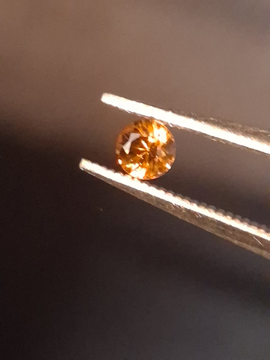 Natural Garnet - 0.10 ct - spessartine - for high end jewelry setting - deep orange color - Natural Gems Belgium