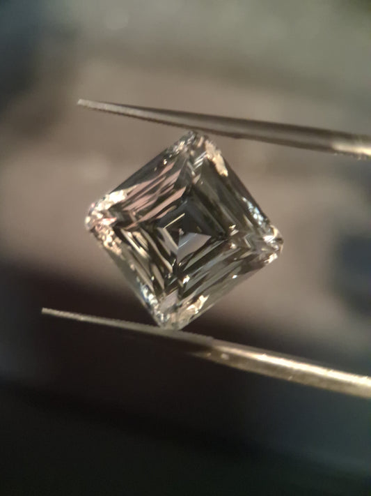 Natural quartz - 9.318 ct - square - clear quartz - Natural Gems Belgium