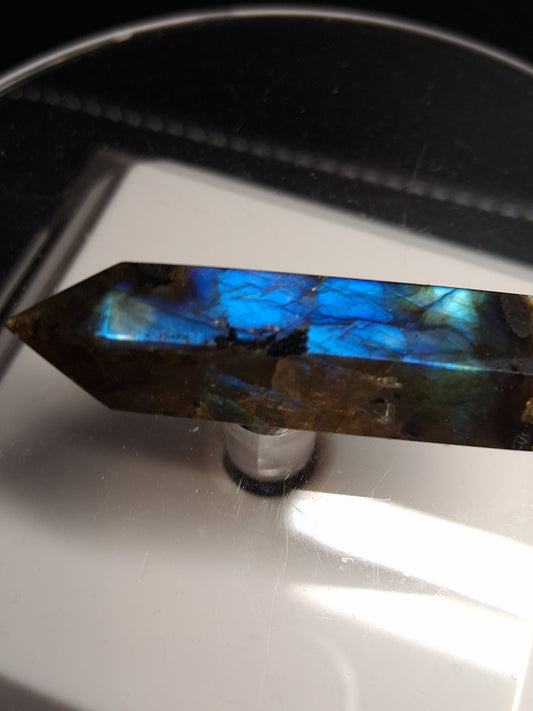 Labradorite tower - natural labradorite - 4.3 cm - hexagon tower - Natural Gems Belgium