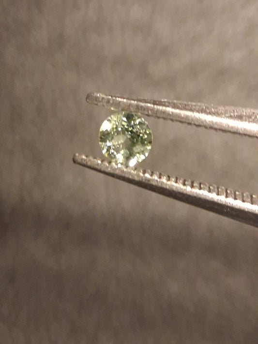 Natural Tourmaline - light green - 2.4 mm - 0.060 ct - round - unheated - Natural Gems Belgium
