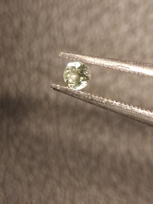 Natural Tourmaline - light green - 2.4 mm - 0.059 ct - round - unheated - Natural Gems Belgium