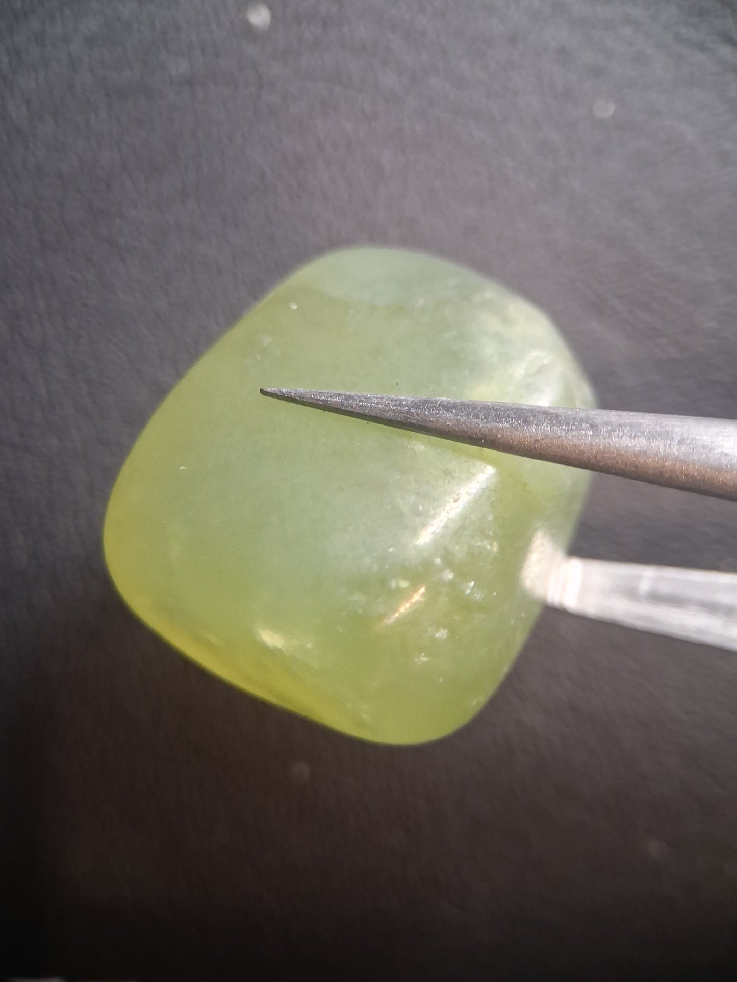 Pietra tascabile naturale verde di giada Xiuyan – Cristallo lucido - 21 mm