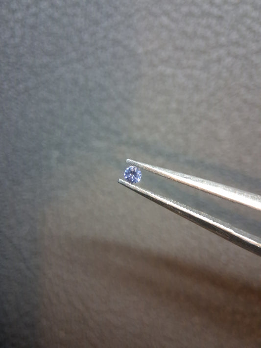 Tanzanite Naturale Taglio Rotondo Brillante 0,031 ct – 2,0 mm | Delicatamente Riscaldata | Tanzania