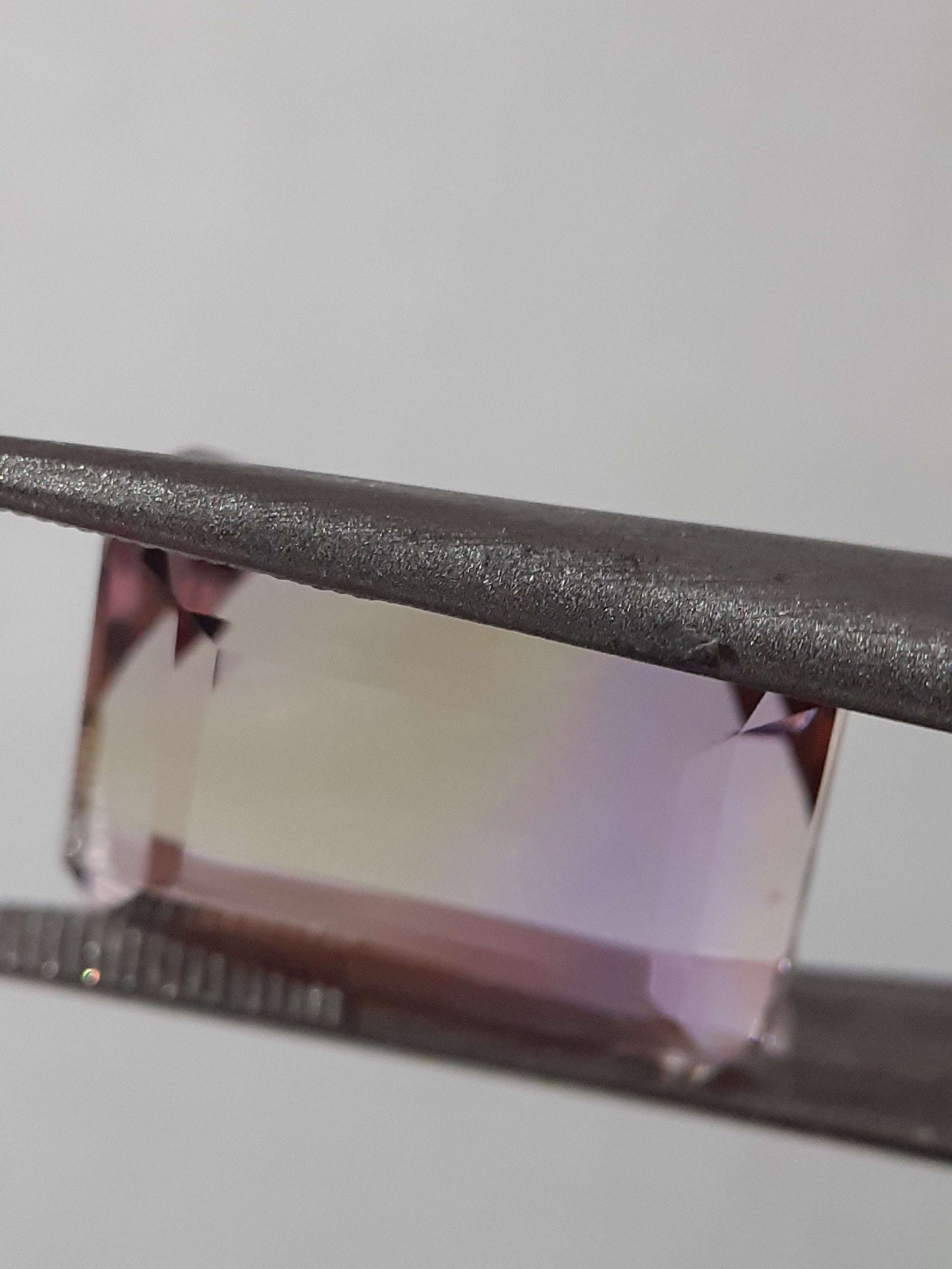 Natural light purple and purplish yellow Ametrine - 9.83 ct - octagon - unheated - Bolivia - certified by NGB All Ametrine Gemstones - Faceted Ametrine Natural Gems Belgium