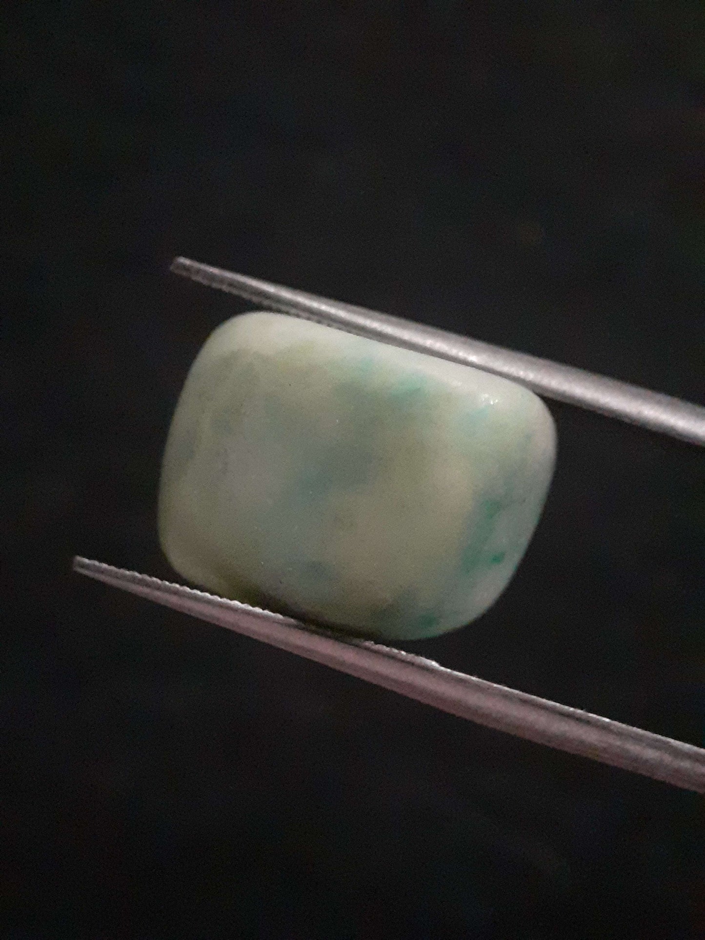 Natural white and green Amazonite - 16.851 ct - tumbled Amazonite stone All Amazonite gemstones - Amazonite tumbled stones Natural Gems Belgium
