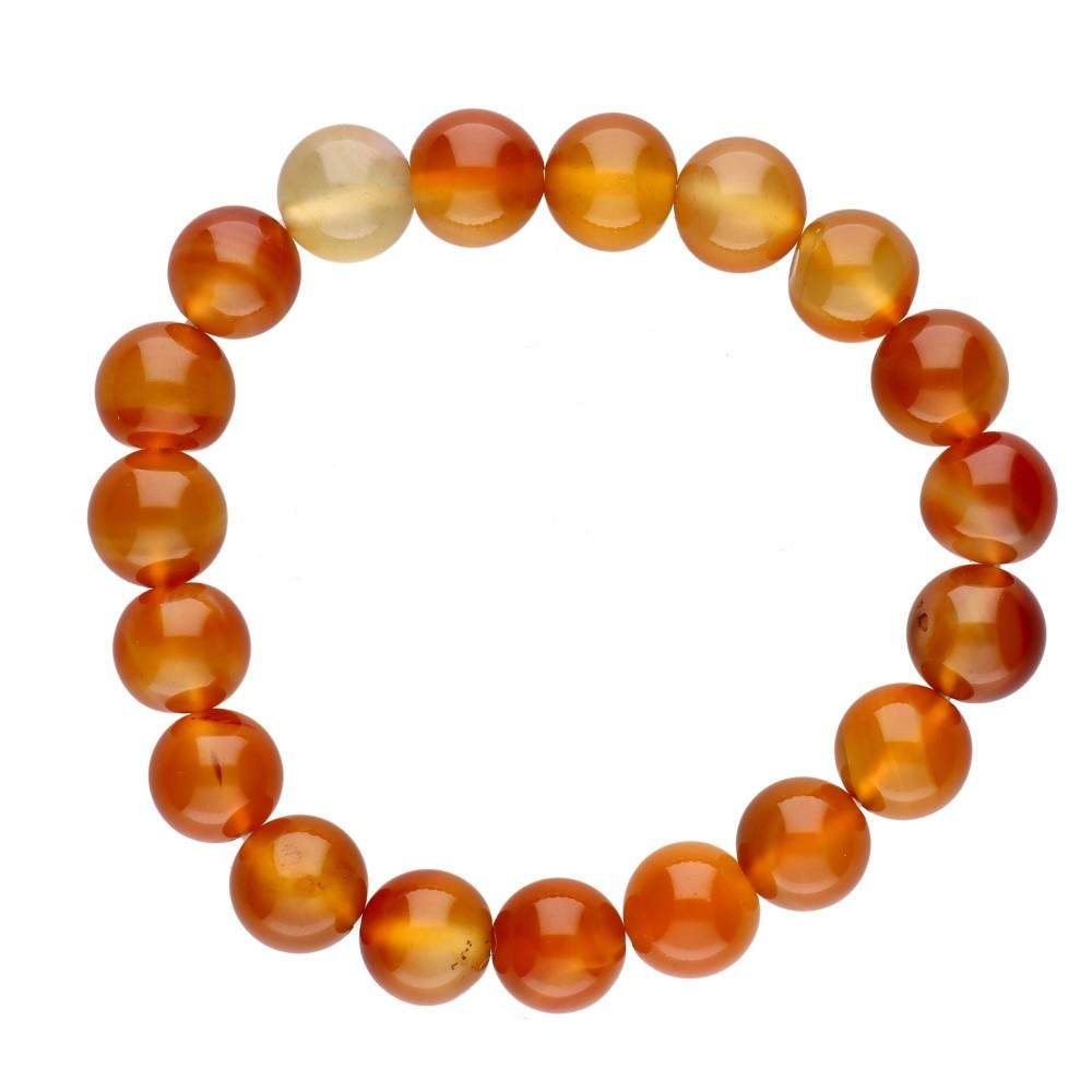 Carnelian Bead Bracelet 8 mm – Natural Orange Carnelian Gemstone Bracelet - Natural Gems Belgium