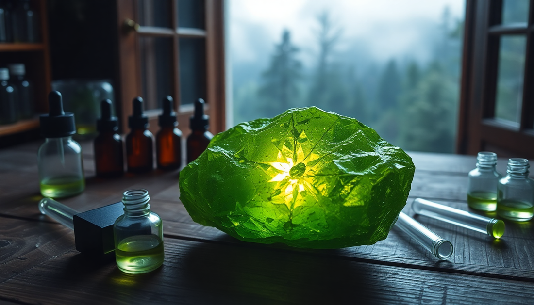 Unlock the Power of Peridot: Exploring the Benefits of a Rough Peridot Elixir