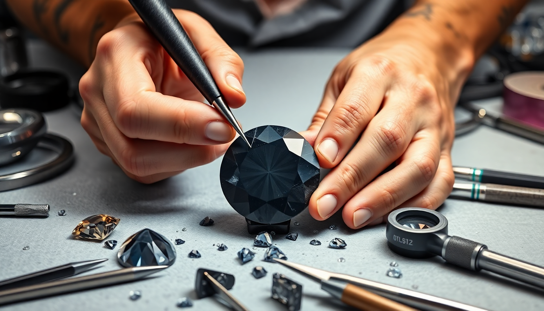 Unlocking the Beauty: A Step-by-Step Guide to Cutting a Rough Black Diamond in a Round Mixed Cut