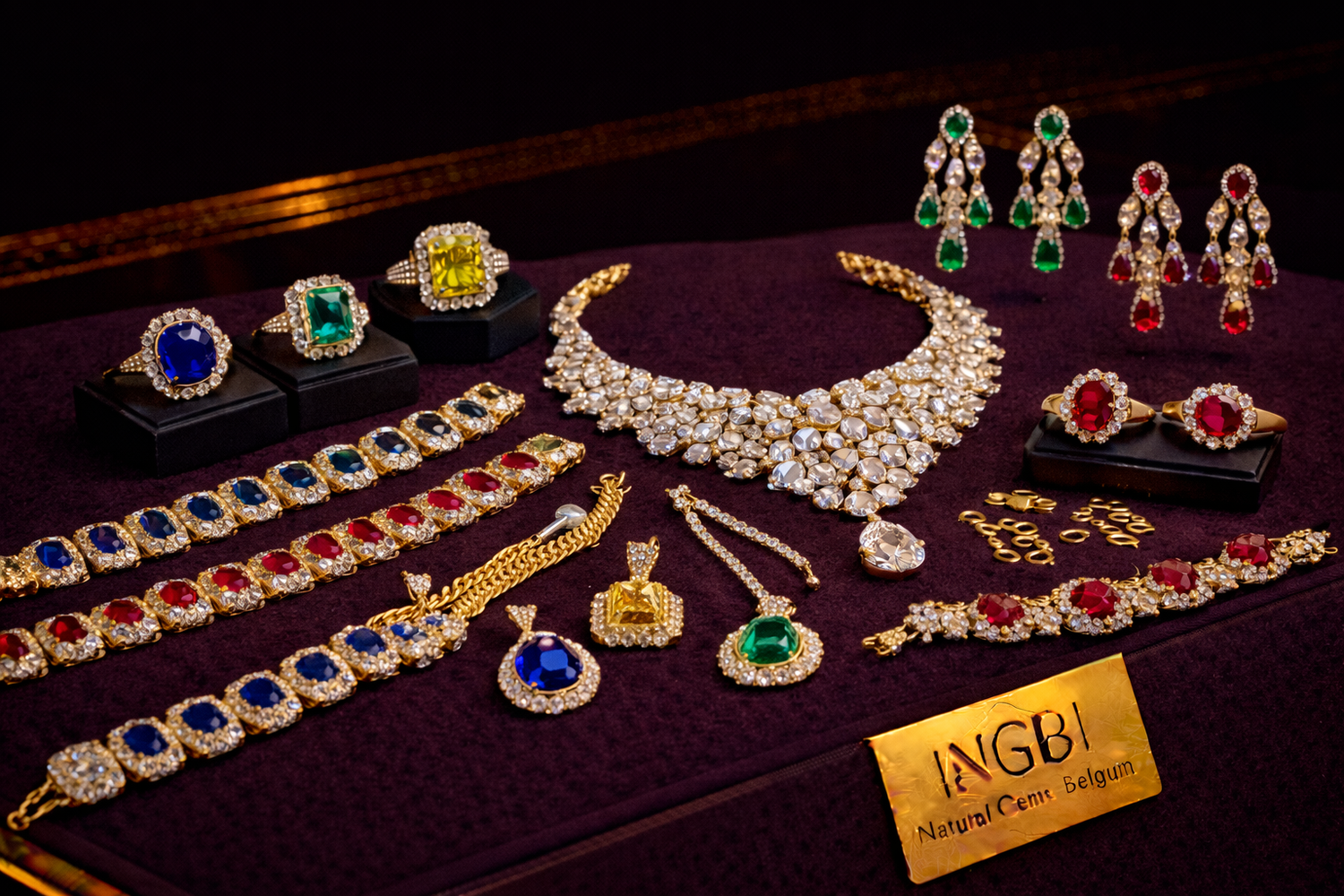 Gold Jewelry with Natural Gemstones