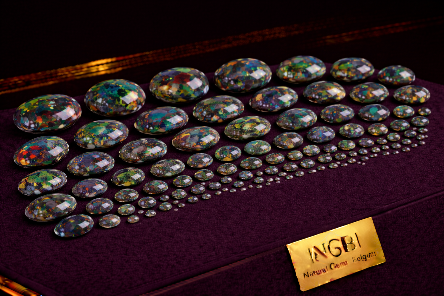 Faceted Black Crystal Opal