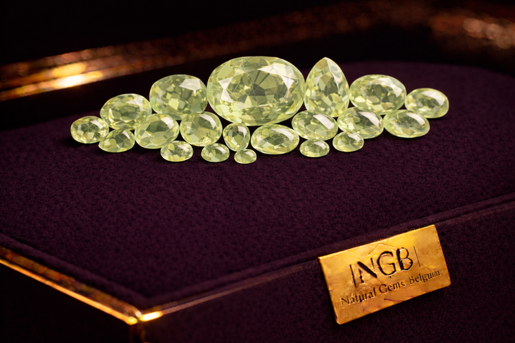 Faceted Prehnite Gemstones
