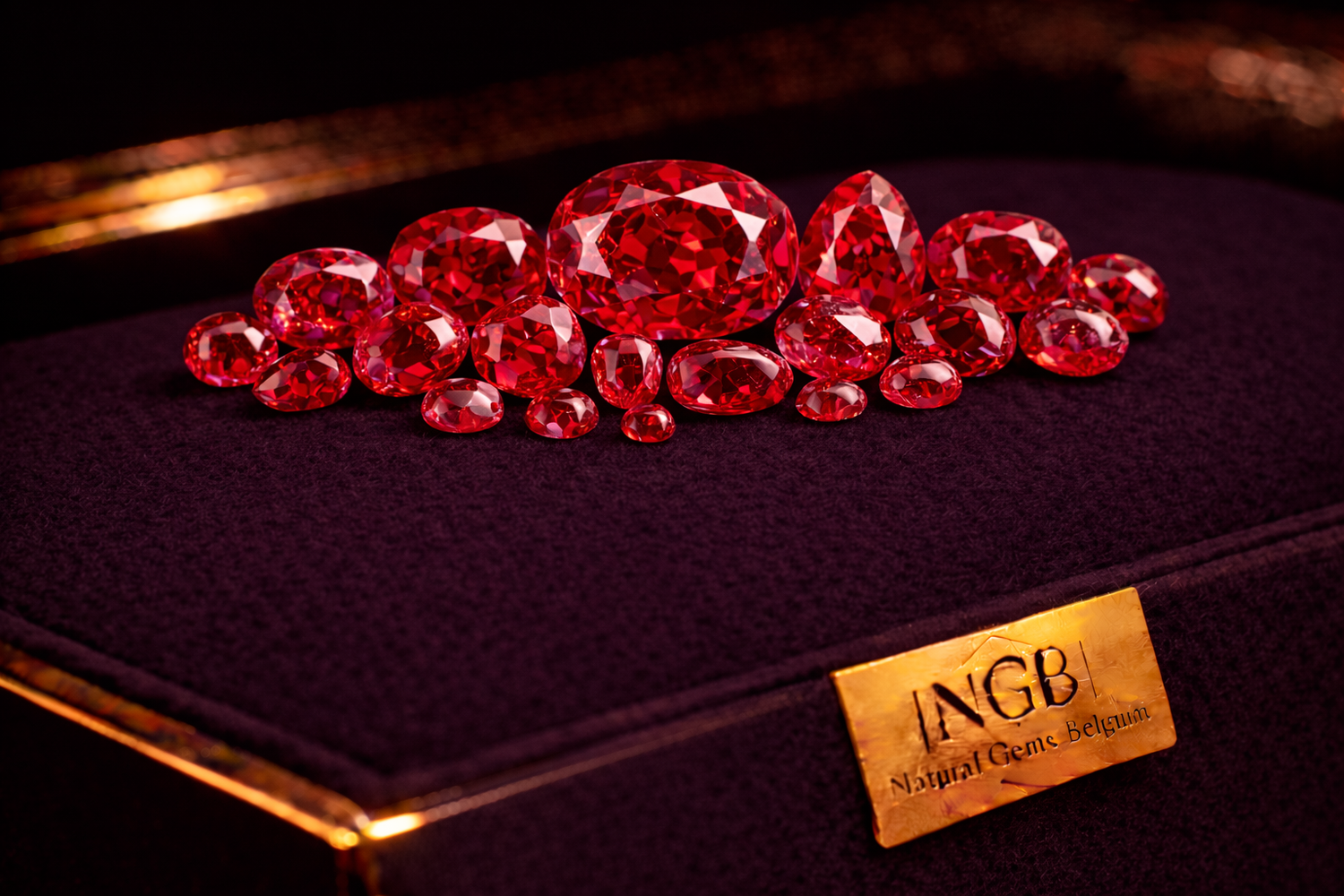 Faceted Ruby Gemstones