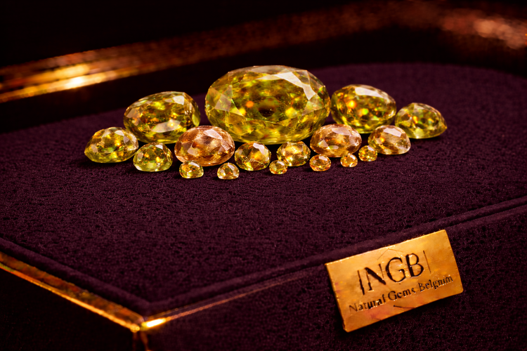 Faceted Sphene (Titanite) Gemstones