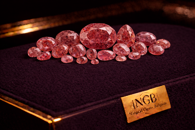 Faceted Strawberry Quartz Gemstones