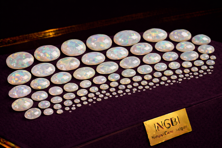 White Crystal Opal Cabochons
