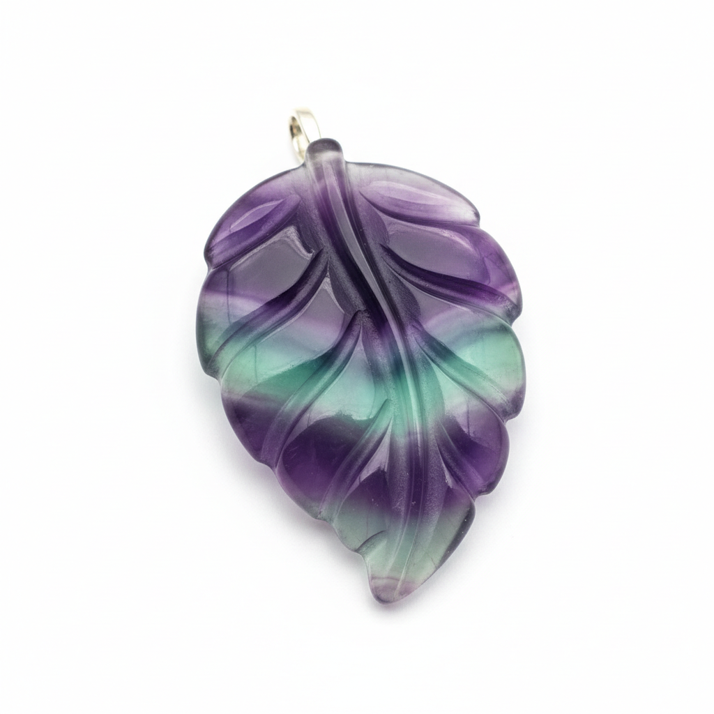 Handcarved fluorite for jewelry