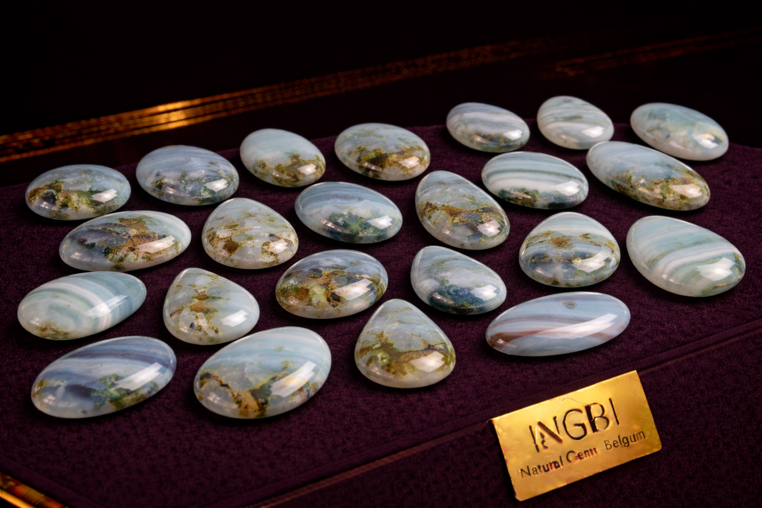 Owyhee Blue Opal Cabochons