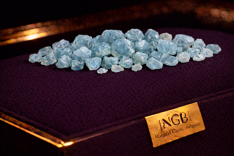 Rough Aquamarine Gemstones