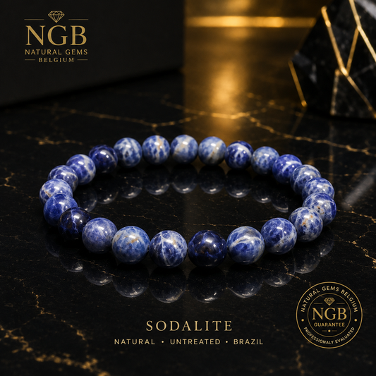 Natural Sodalite Bead Bracelet 8 mm | Untreated | Brazil