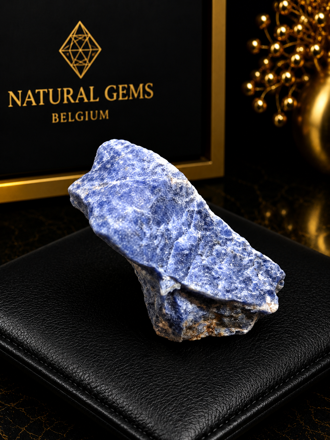 Natural Rough Sodalite Stone – Blue Raw Crystal Specimen – 39g – 4 x 3.5 cm - Natural Gems Belgium