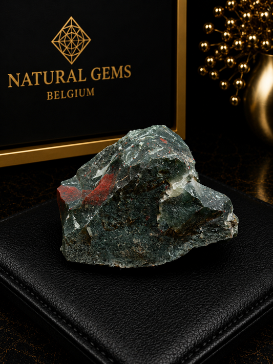 Natural Bloodstone Rough Decorative Specimen – 118g – 6.6 x 5.5 x 3.8 cm - Natural Gems Belgium