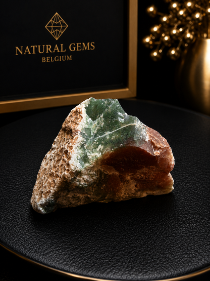 Natural Bloodstone Rough Specimen – Green & Red Decorative Collector Stone – 140 g - Natural Gems Belgium