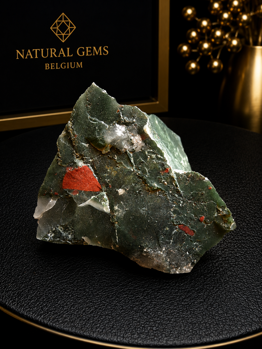 Esemplare Grezzo di Eliotropio Naturale – 84 g – 6,6 x 4,7 x 4,1 cm – Minerale da Collezione, Pietra Decorativa