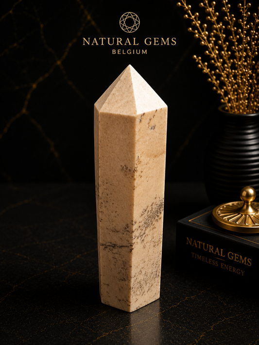 Natural Picture Jasper Crystal Tower – Polished Decorative Point – 15.5 cm