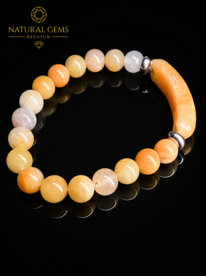 Bracelet perles Topaze naturelle 8 mm – Pierres précieuses Topaze naturelle multicolore