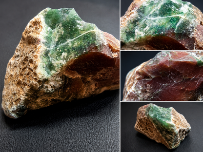 Natural Bloodstone Rough Specimen – Green & Red Decorative Collector Stone – 140 g - Natural Gems Belgium