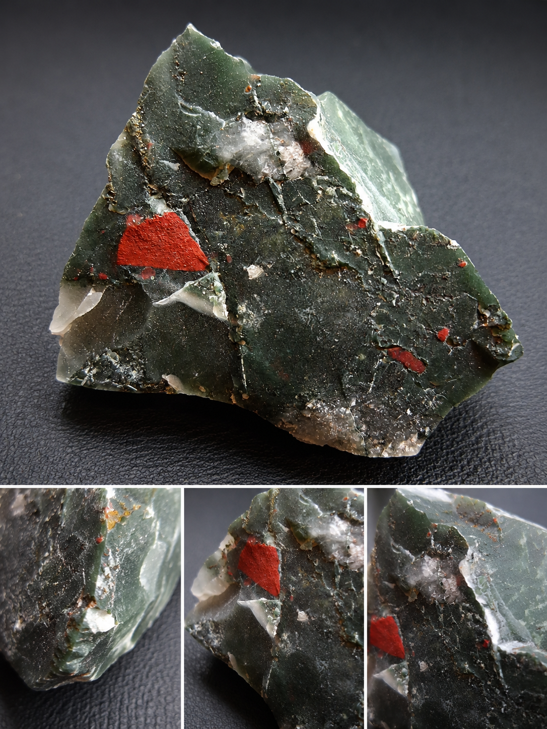 Esemplare Grezzo di Eliotropio Naturale – 84 g – 6,6 x 4,7 x 4,1 cm – Minerale da Collezione, Pietra Decorativa
