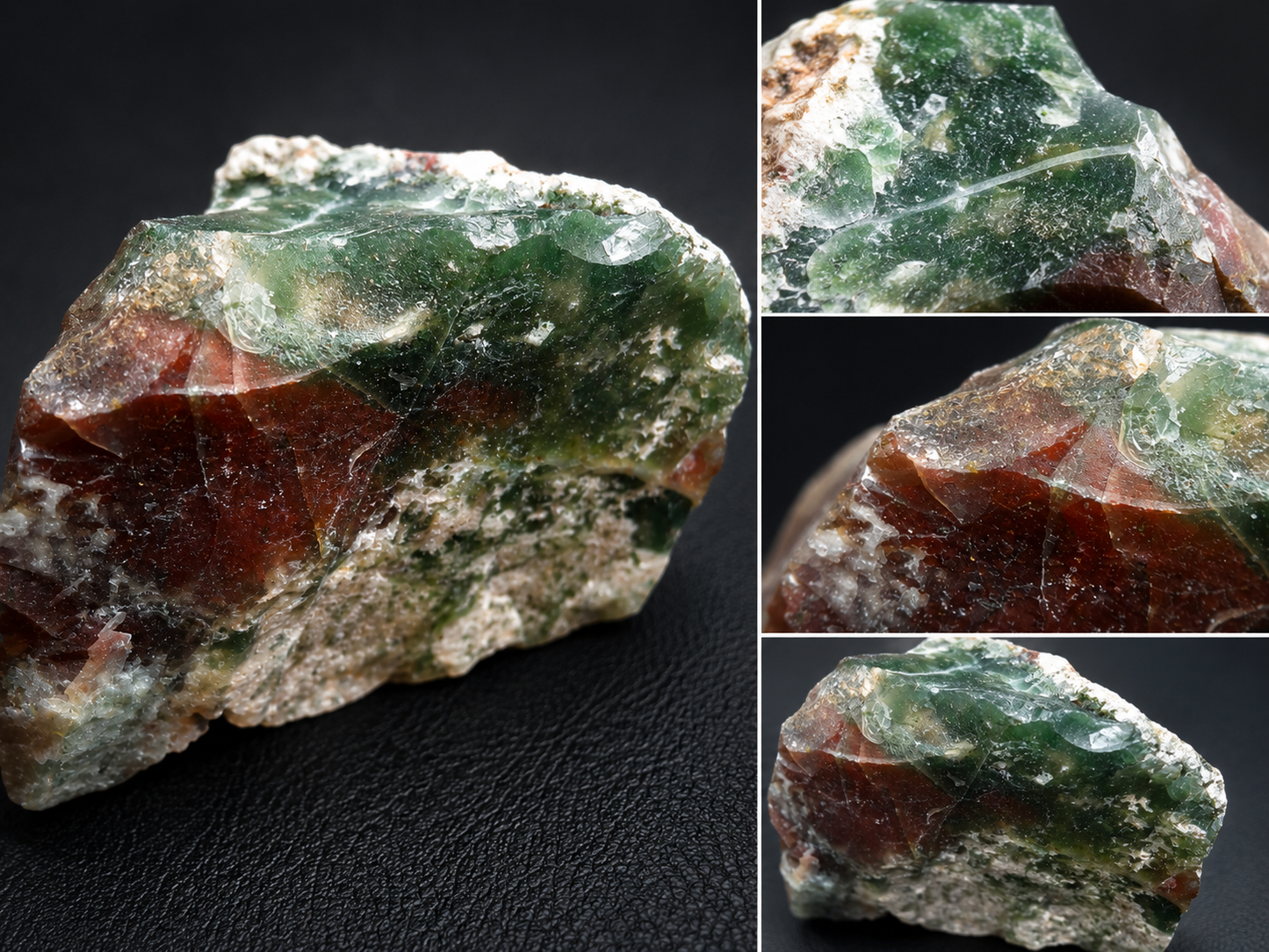 Natural Bloodstone Rough Specimen – Green & Red Decorative Collector Stone – 140 g - Natural Gems Belgium