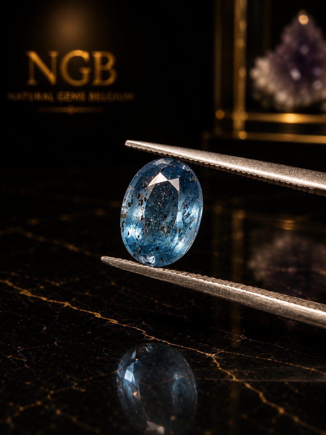 Natural Faceted Blue Kyanite – 1.645 ct – Oval Cut 8 × 6 mm – Sri Lanka