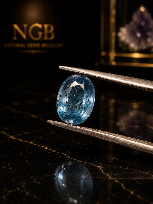 Natural Faceted Blue Kyanite – 1.645 ct – Oval Cut 8 × 6 mm – Sri Lanka