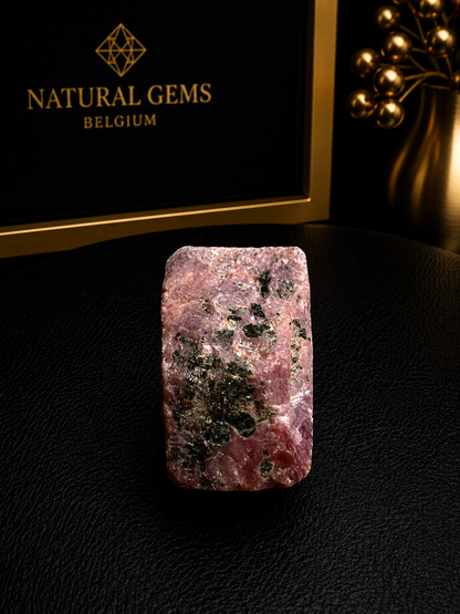 Natural Rough Pink Ruby Hexagonal Crystal with Mineral Inclusions – 50 g / 250 ct - Natural Gems Belgium