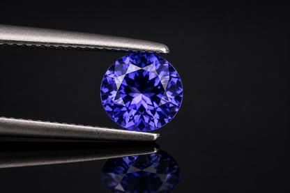 Tanzanite naturale 0,033 ct taglio brillante rotondo 2,0 mm | Tanzania