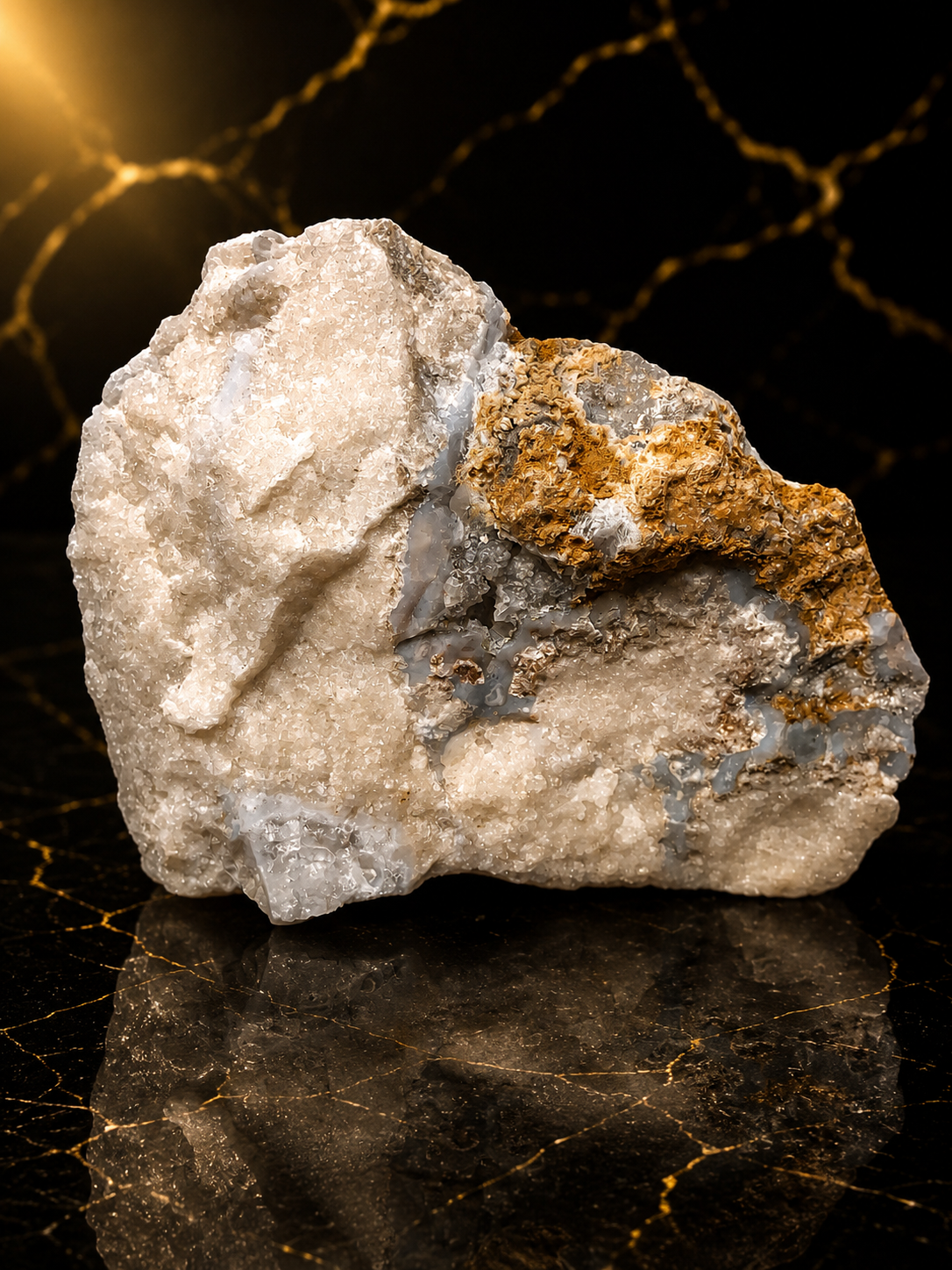 Natural Rough Chalcedony with Druzy Quartz – 114 g – 6.9 cm Unique Collector Specimen
