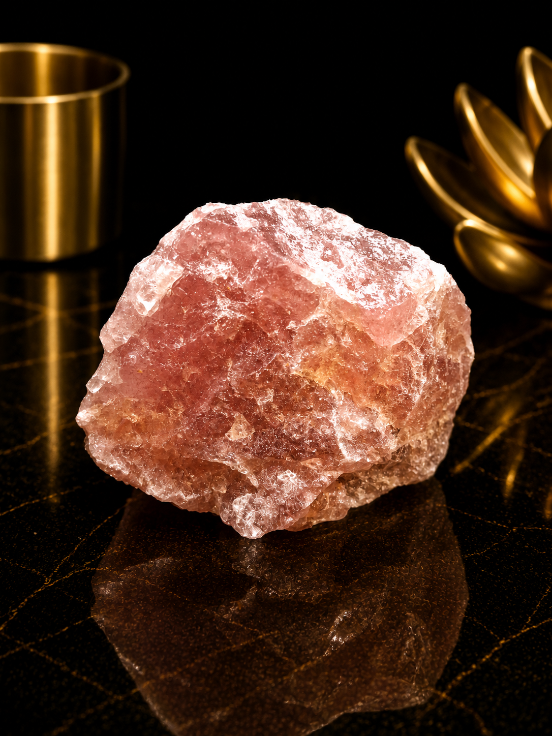 Natural Rough Strawberry Quartz Crystal – 51 gr – Collector & Display Stone