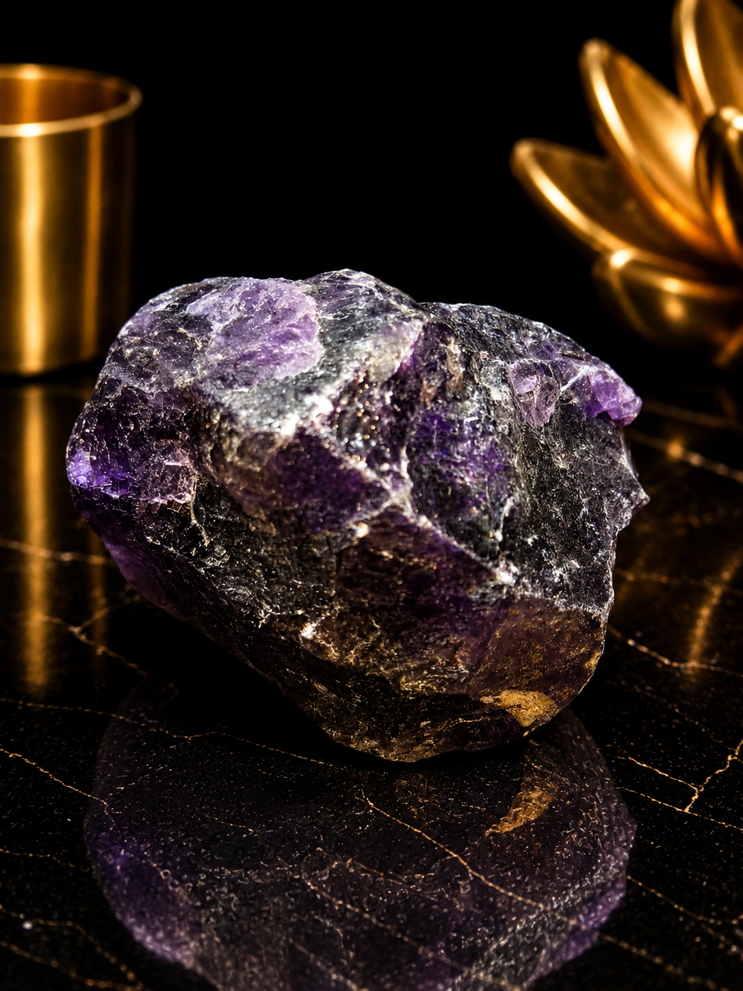 Cristal d'améthyste brut naturel – 86 g – 5 cm - violet intense