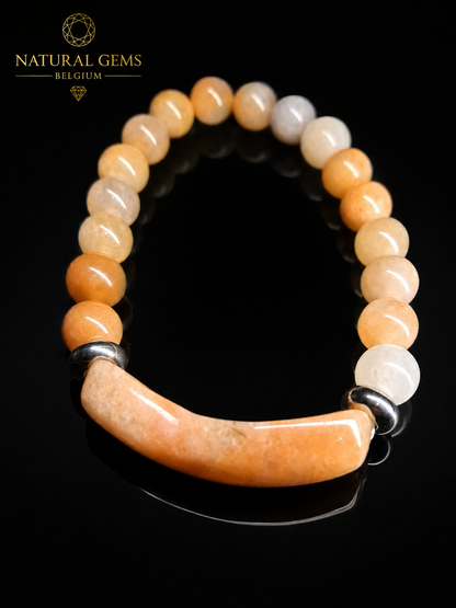 Bracelet perles Topaze naturelle 8 mm – Pierres précieuses Topaze naturelle multicolore
