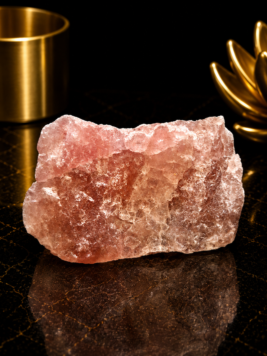 Quartz Fraise Brut Naturel – 5 x 3 cm – Pierre de collection et d'exposition