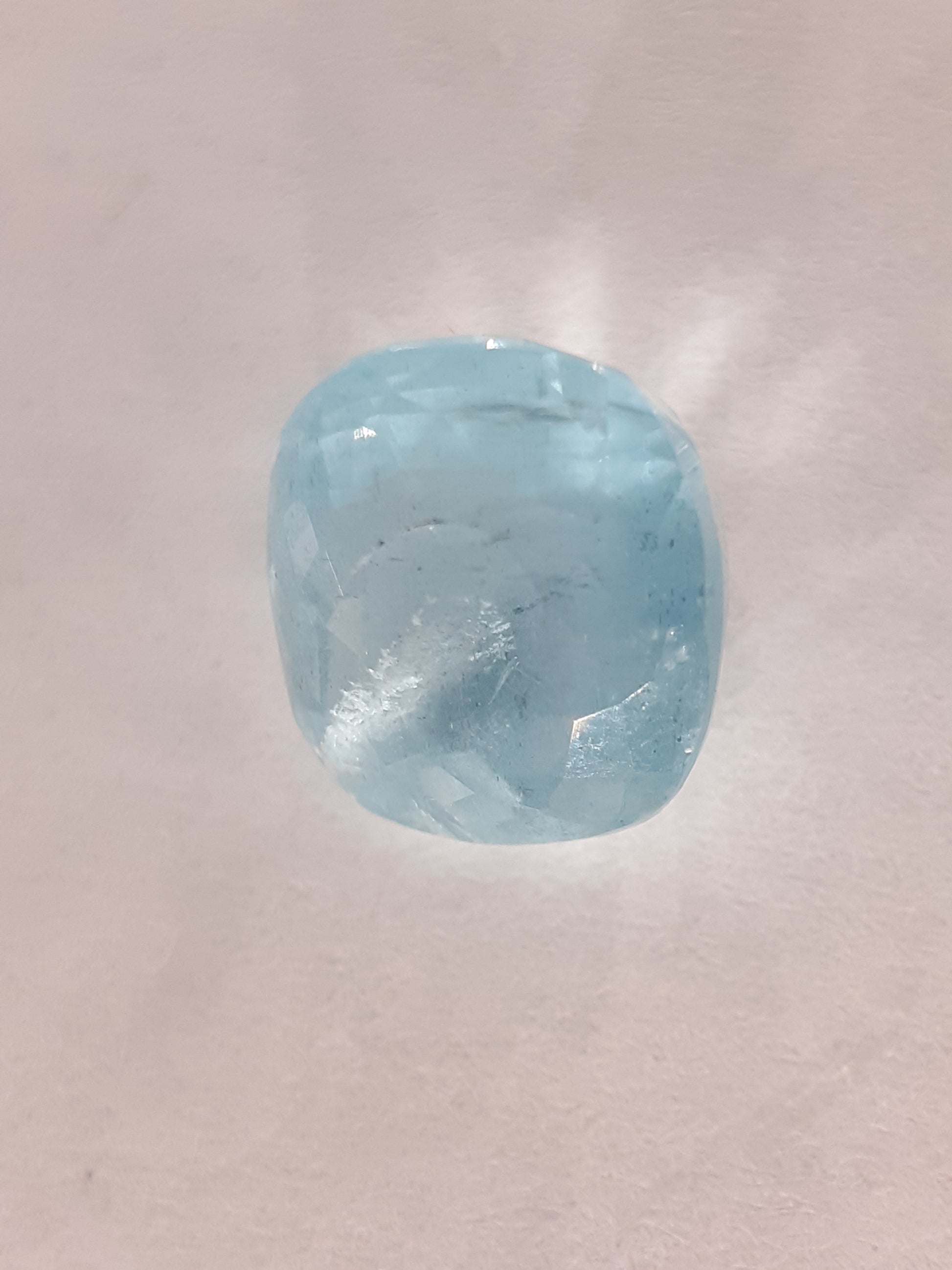 Natural Aquamarine - 3.62 ct - Cushion - unheated untreated - Brasil - Certified by seller - Natural Gems Belgium