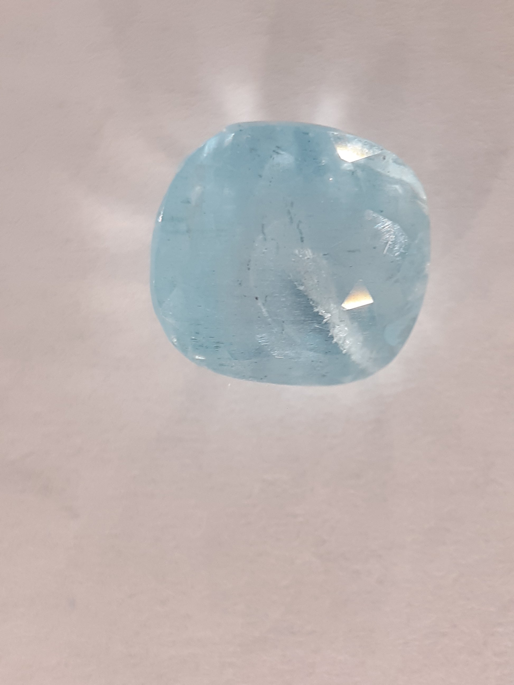 Natural Aquamarine - 3.62 ct - Cushion - unheated untreated - Brasil - Certified by seller - Natural Gems Belgium