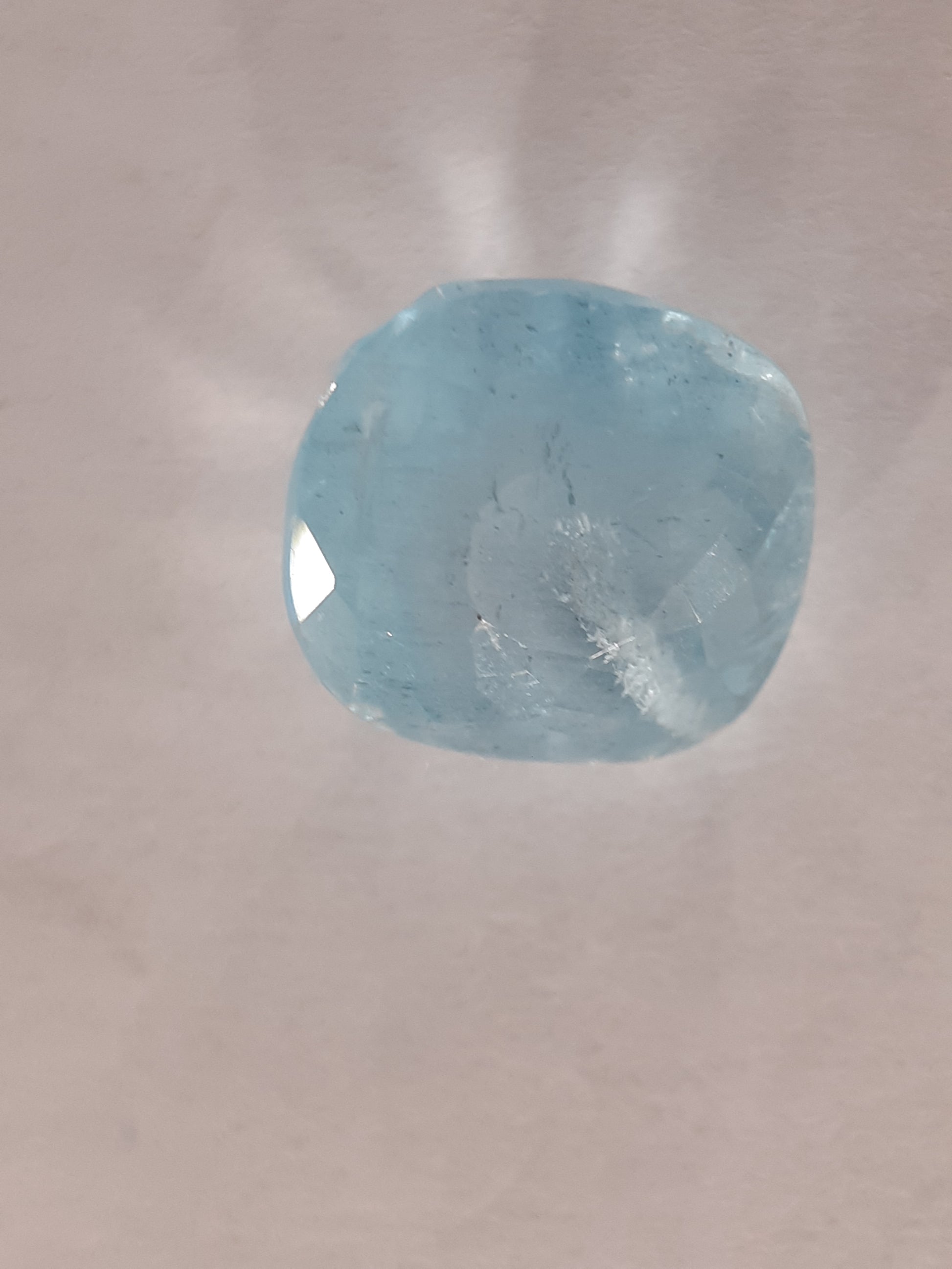 Natural Aquamarine - 3.62 ct - Cushion - unheated untreated - Brasil - Certified by seller - Natural Gems Belgium